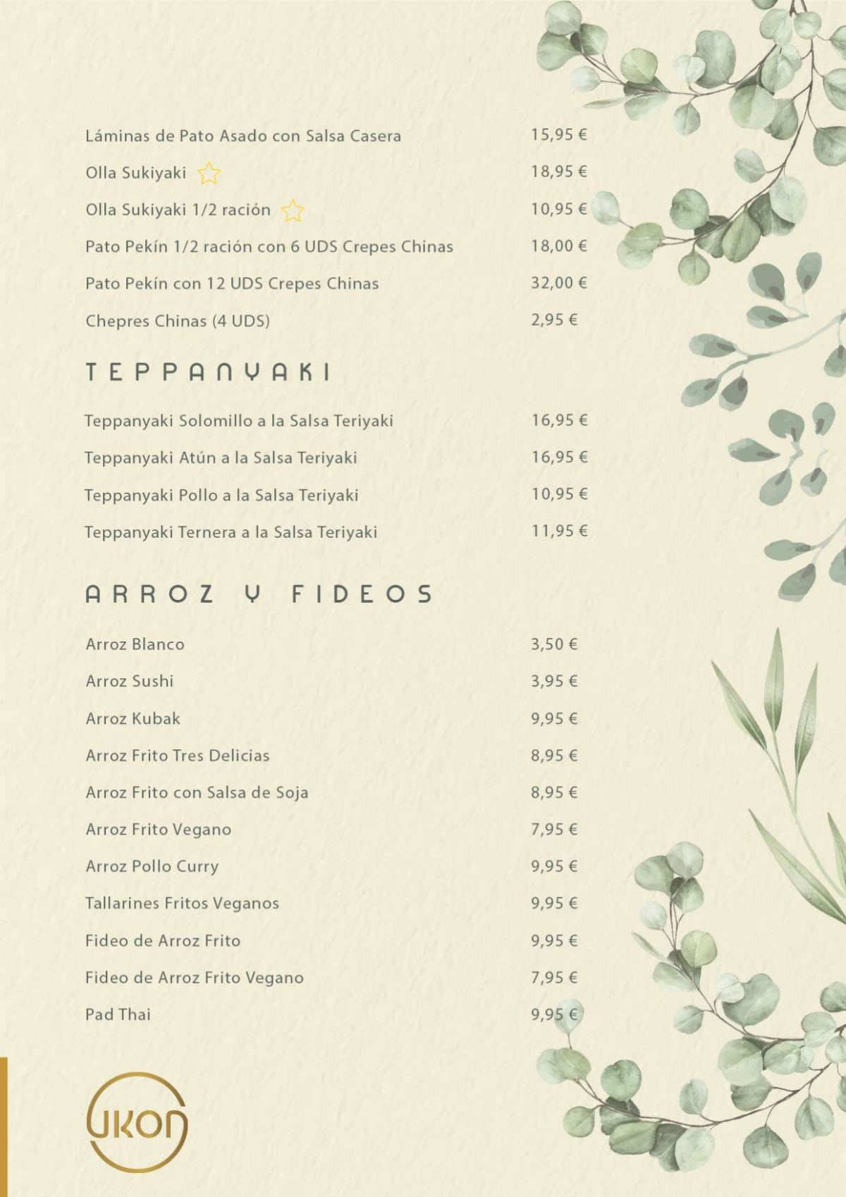 Ukon menu