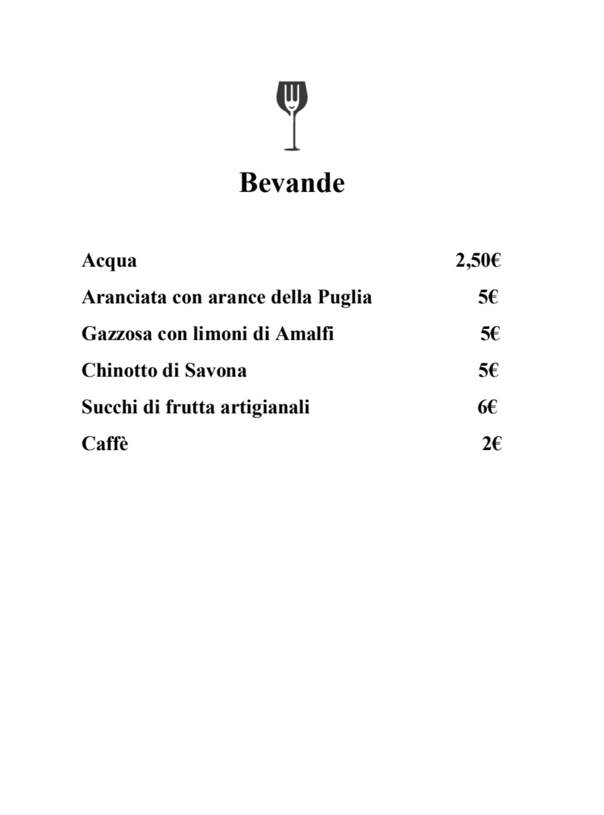 Enoteca il Convivio menu