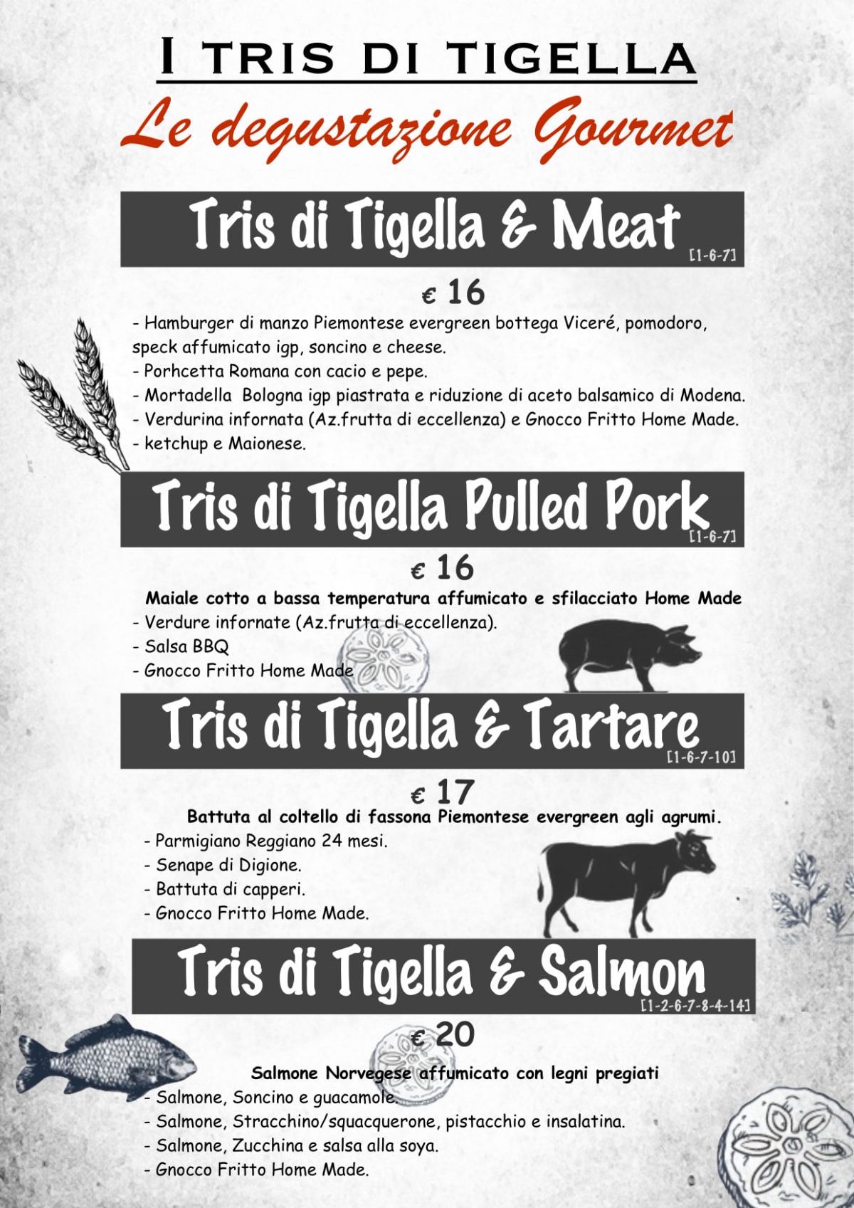 Tigelleria Romana - Bistrot & Cafè menu