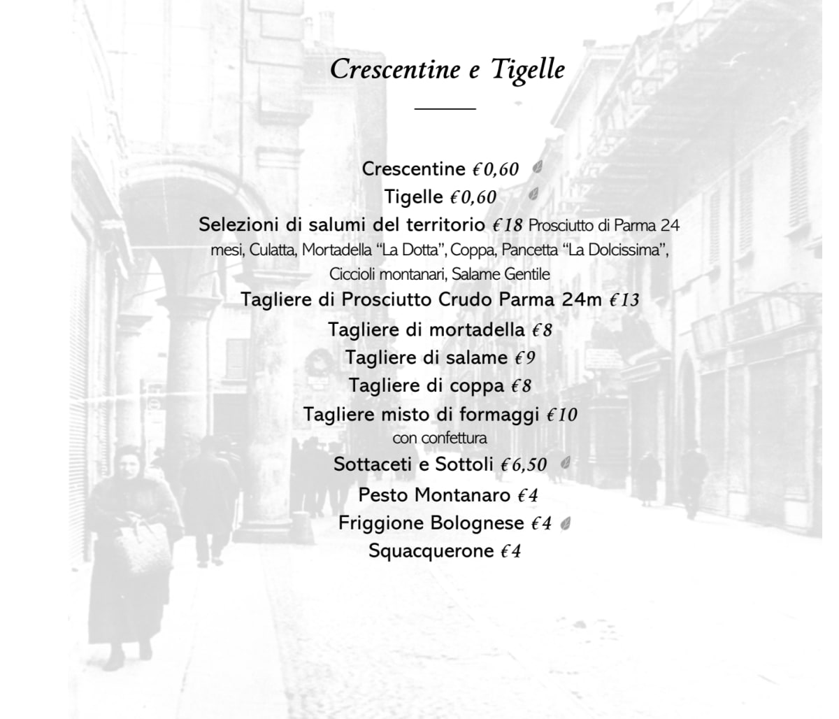 A Stàgh Bàn Milano menu