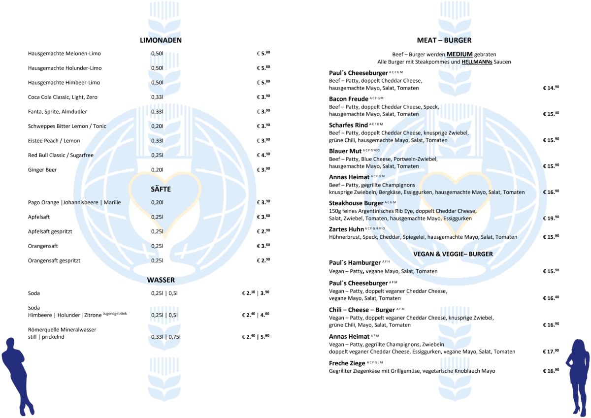 Menu 2024 Paul und Anna in Vienna TheFork