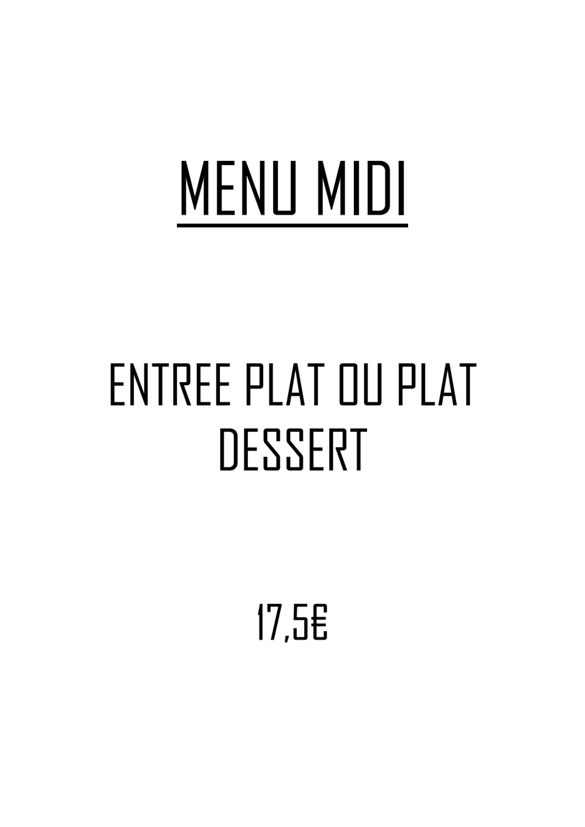 Le Remontalou menu