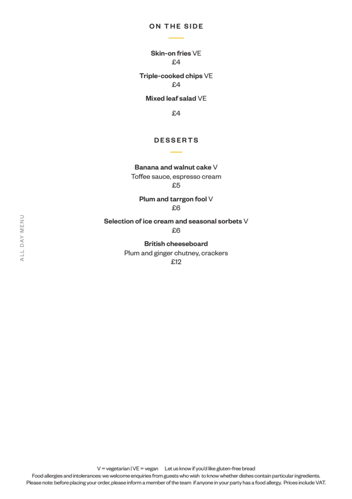 Menu 2024 - Le Café in Reading | TheFork