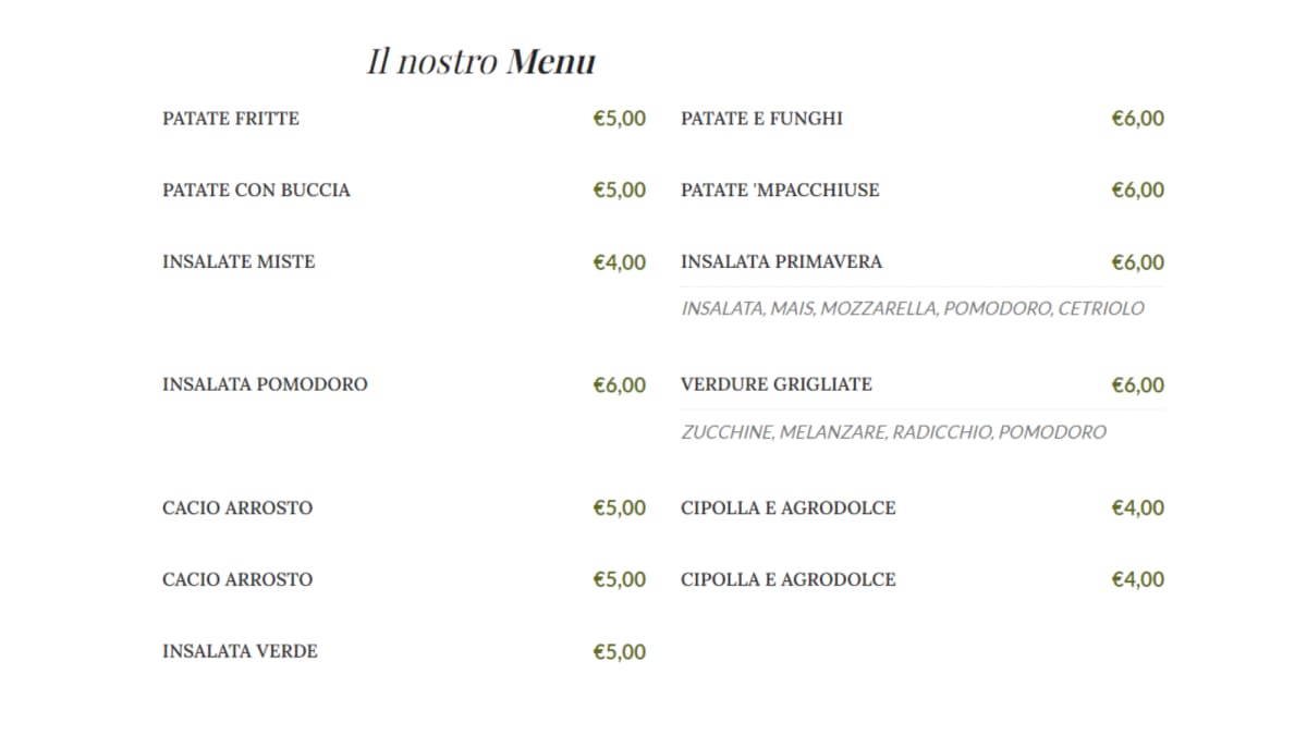 Carte et Menus 2024 Oasi della Carne à Cosenza TheFork