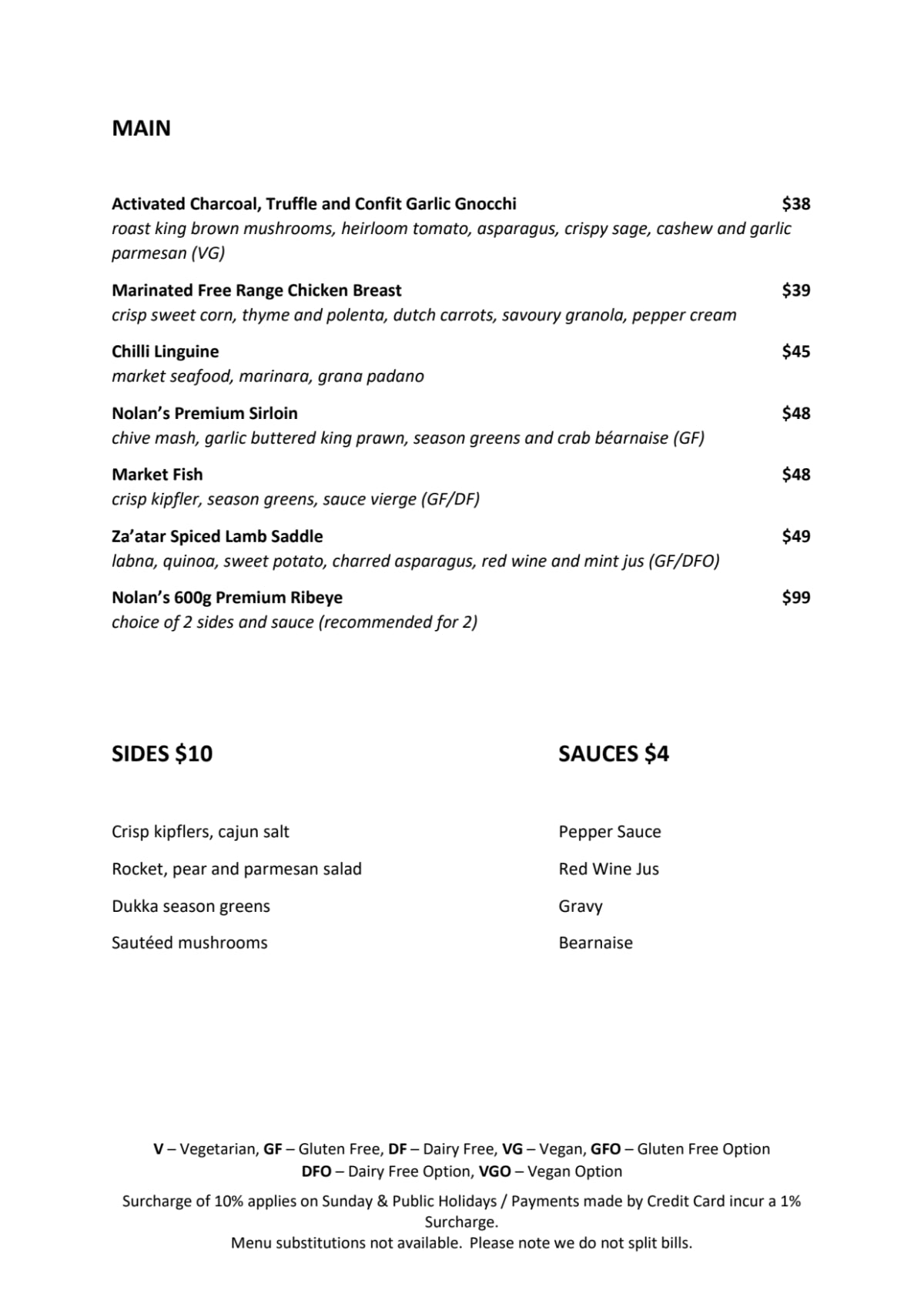 Carte et Menus 2024 NOAH'S on the beach à Newcastle East (NSW) TheFork