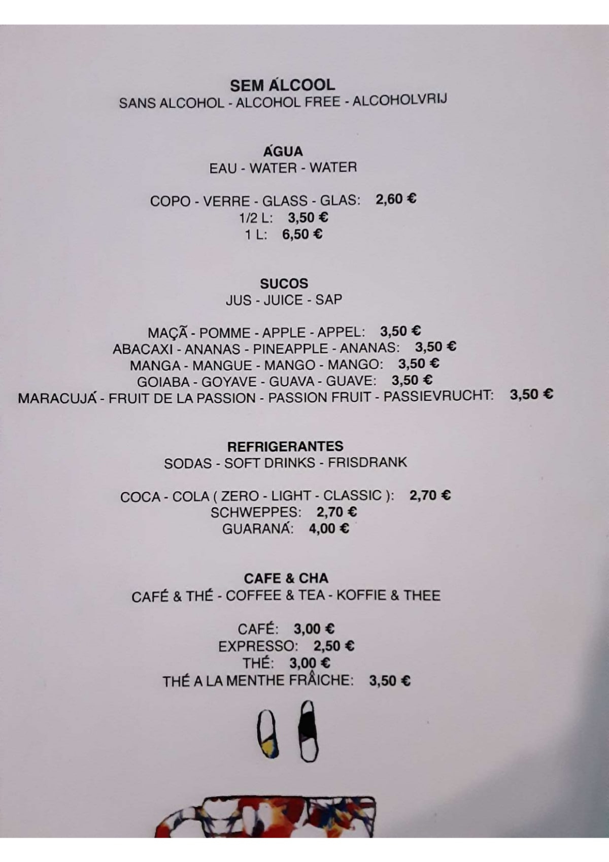 La Cantina Brasil menu