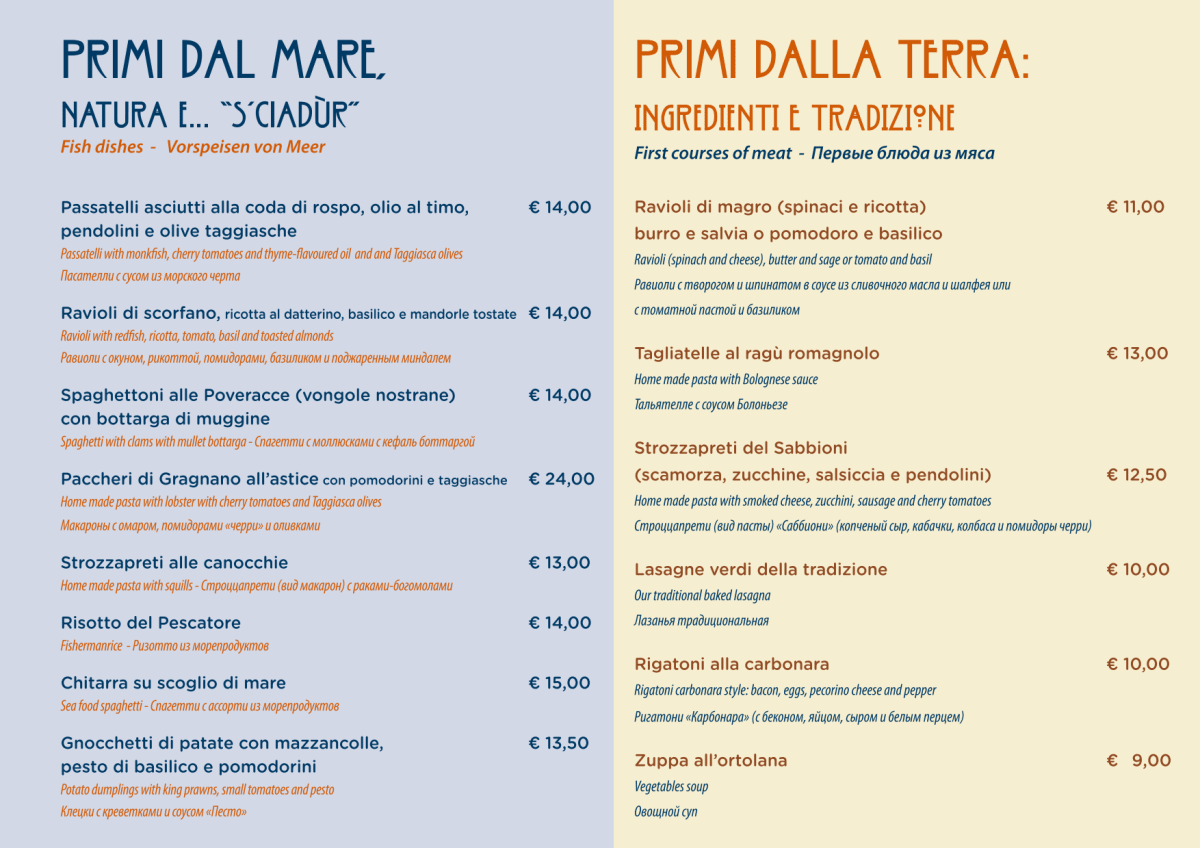 Menù completo e carta 2024 Ristorante Sabbioni a Rimini TheFork