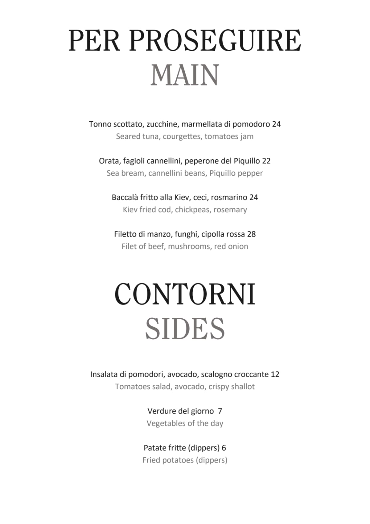 PRIMOPIANO Bistrot & Lounge by Porto Romano menu