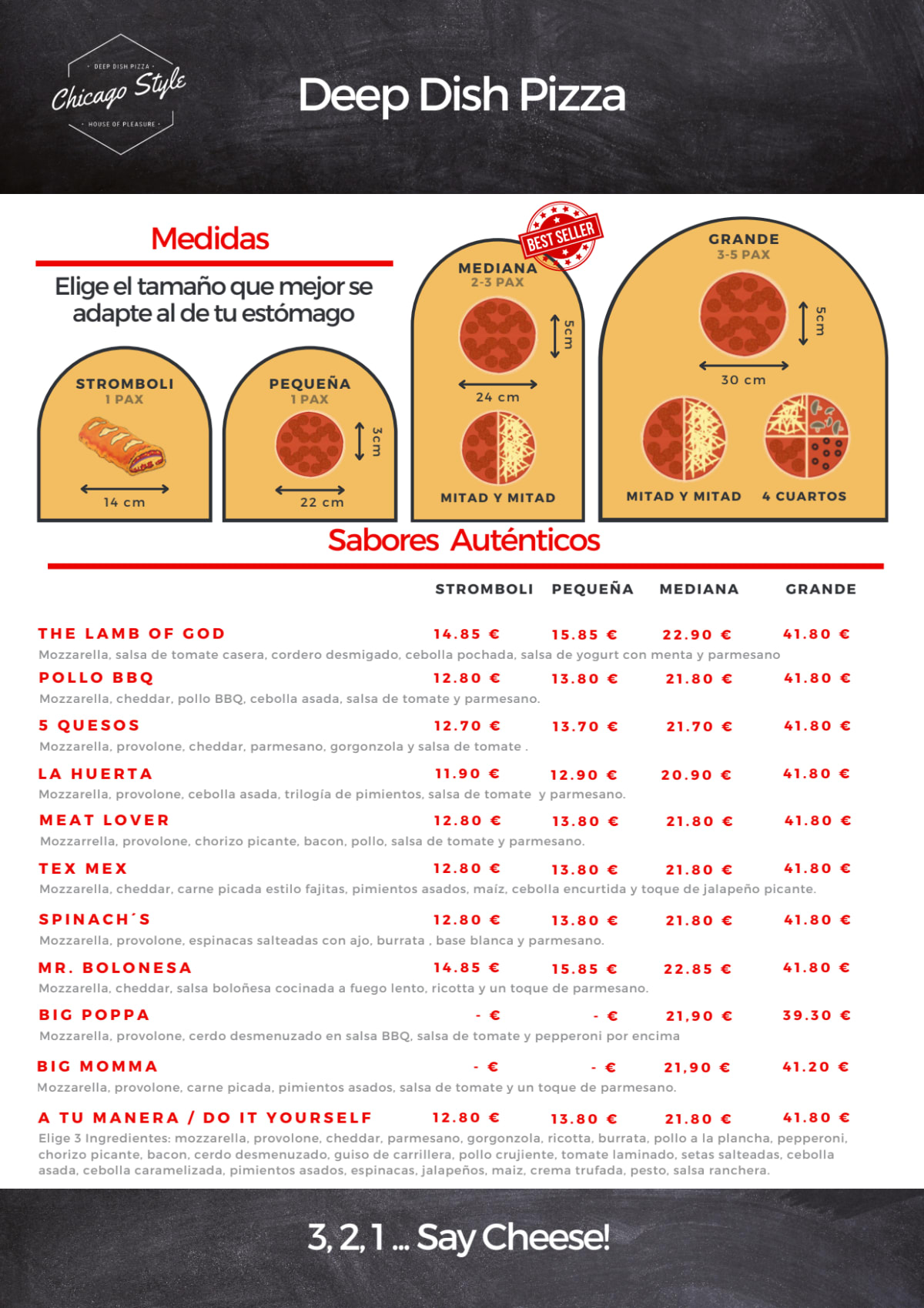 Chicago Style Pizza - Maudes menu