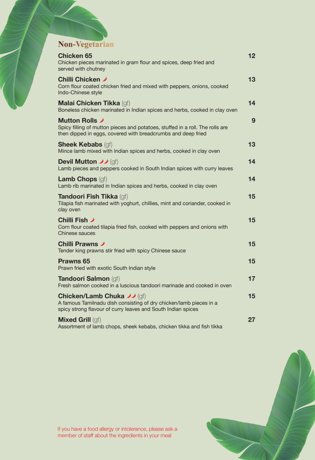 Menus 2024 - Vra by Sarasas in Pinner | TheFork