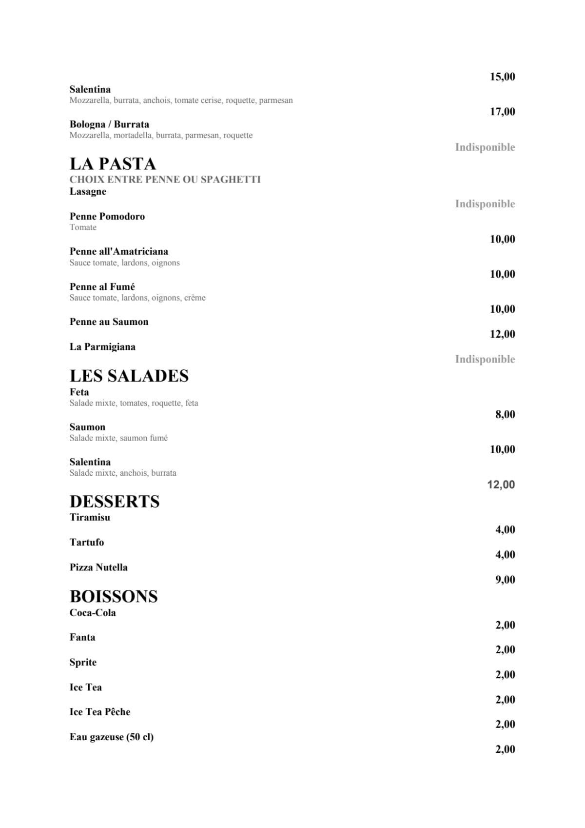 Mediterraneen menu