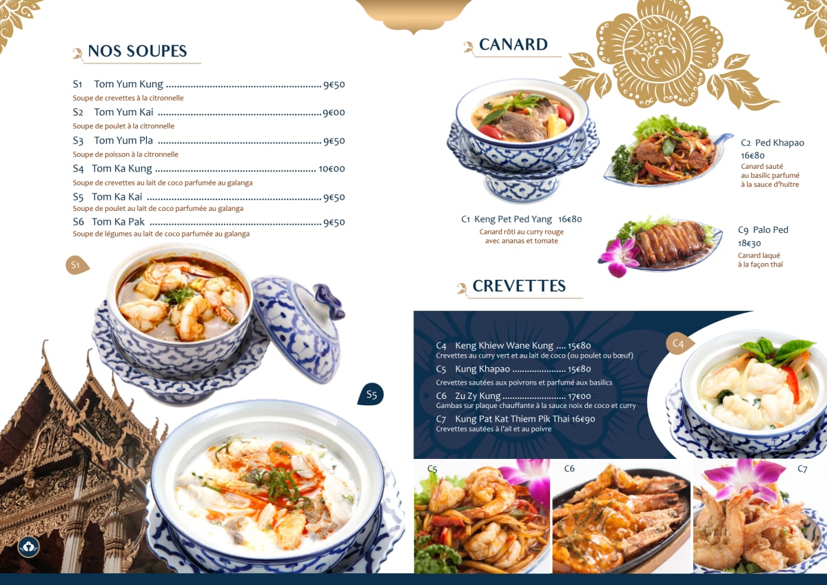 Orchid Thai menu