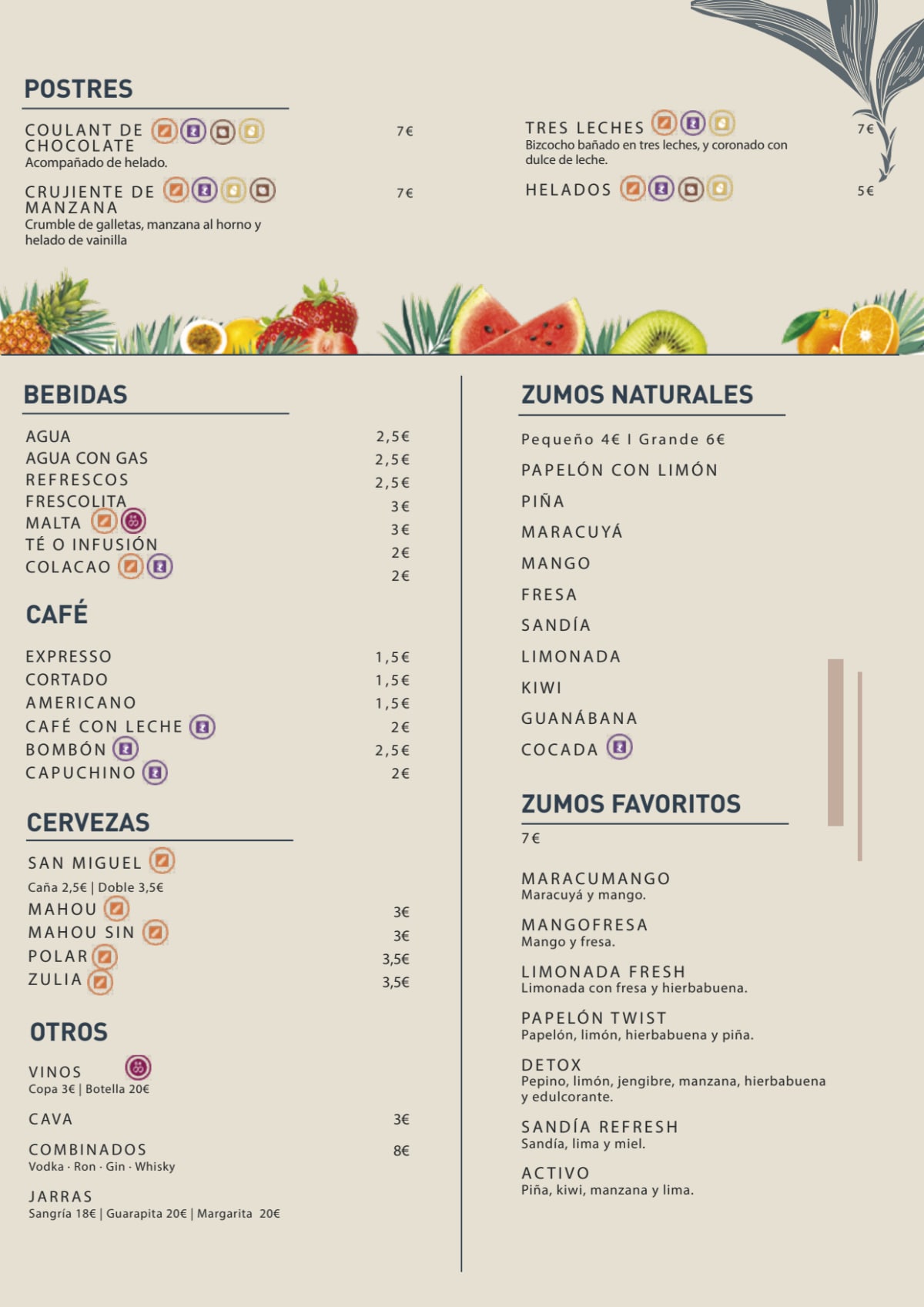 Grama Villaverde menu