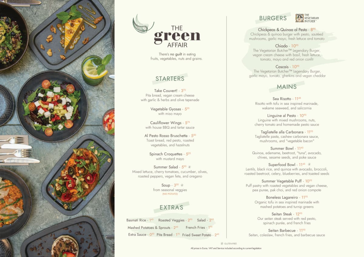 The Green Affair - Chiado menu
