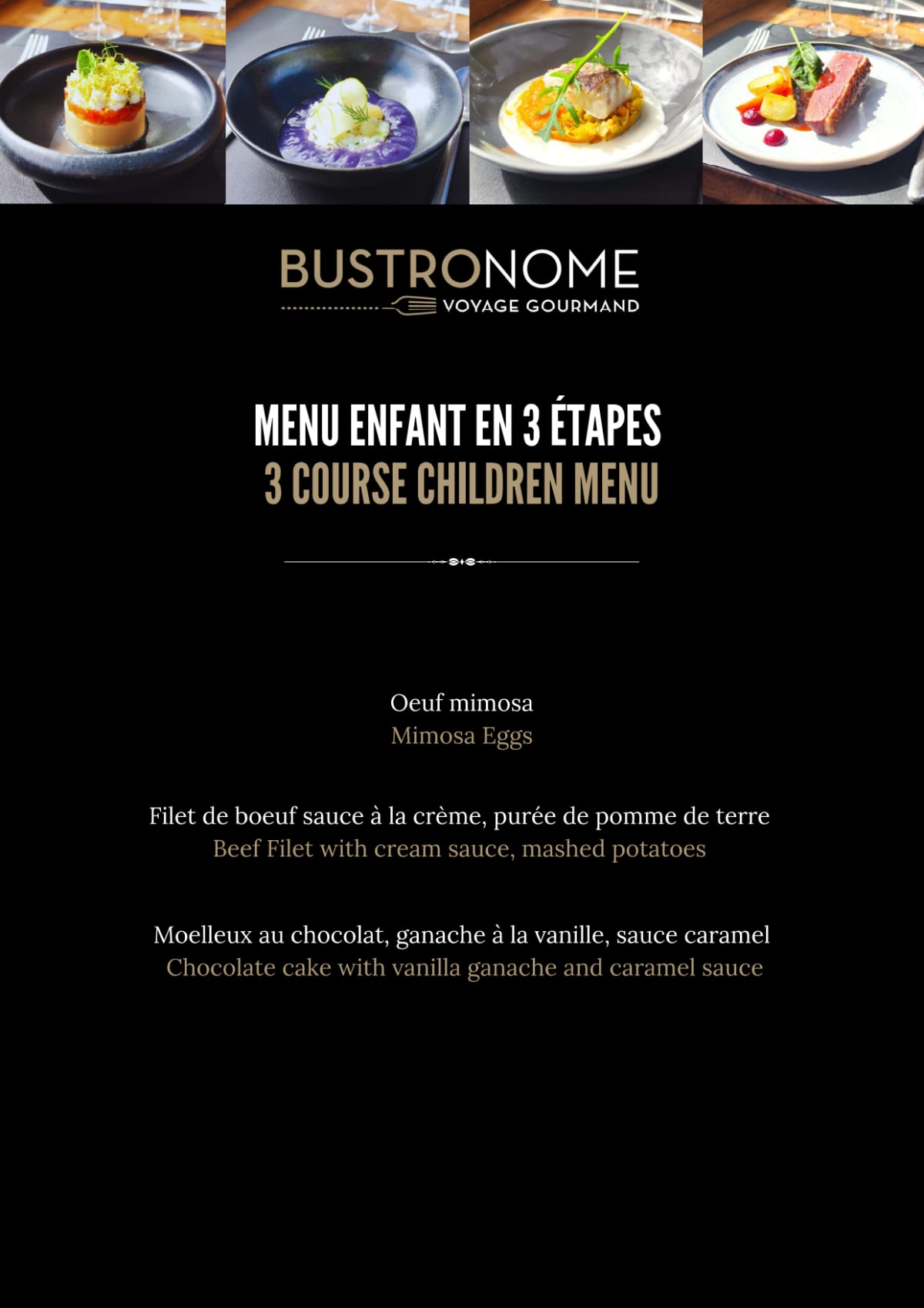 Bustronome menu