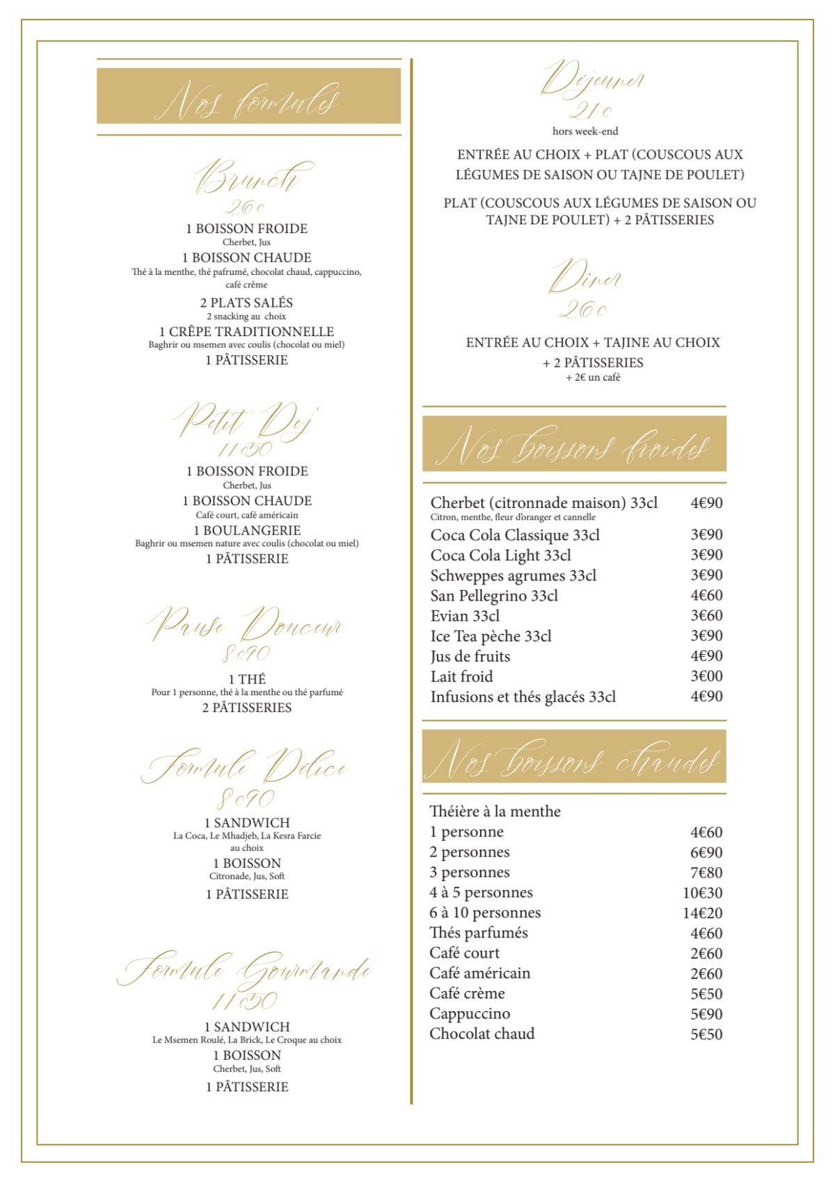 Laouz menu