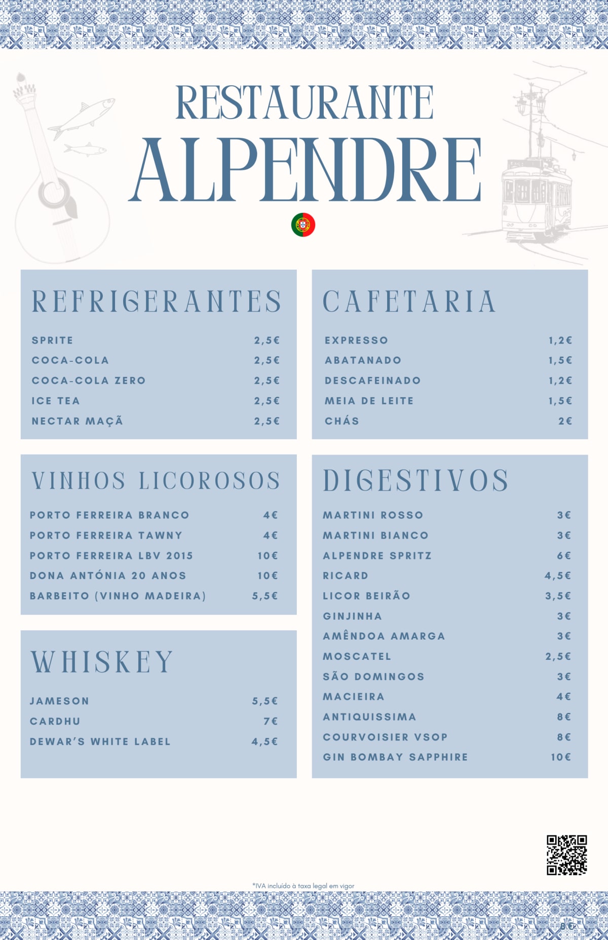 Alpendre menu