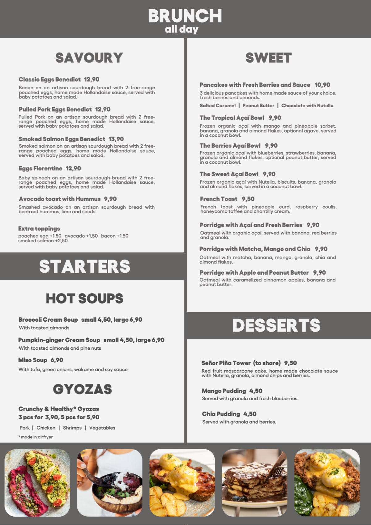 Señor Piña Terraza Gótico menu