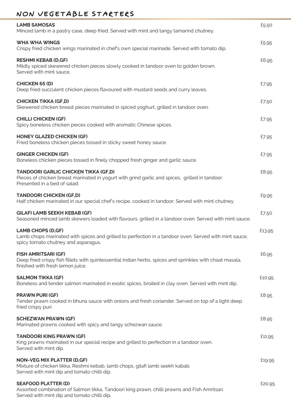 Carte et Menus 2024 Cinnamon Bar & Restaurant à Chessington TheFork