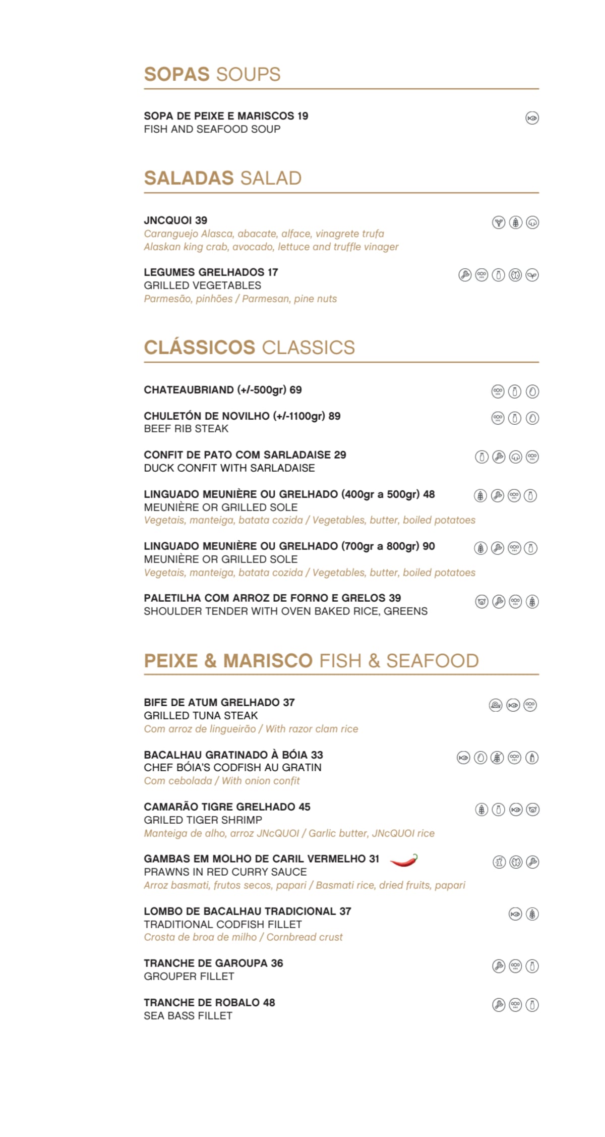 JNcQUOI Avenida menu