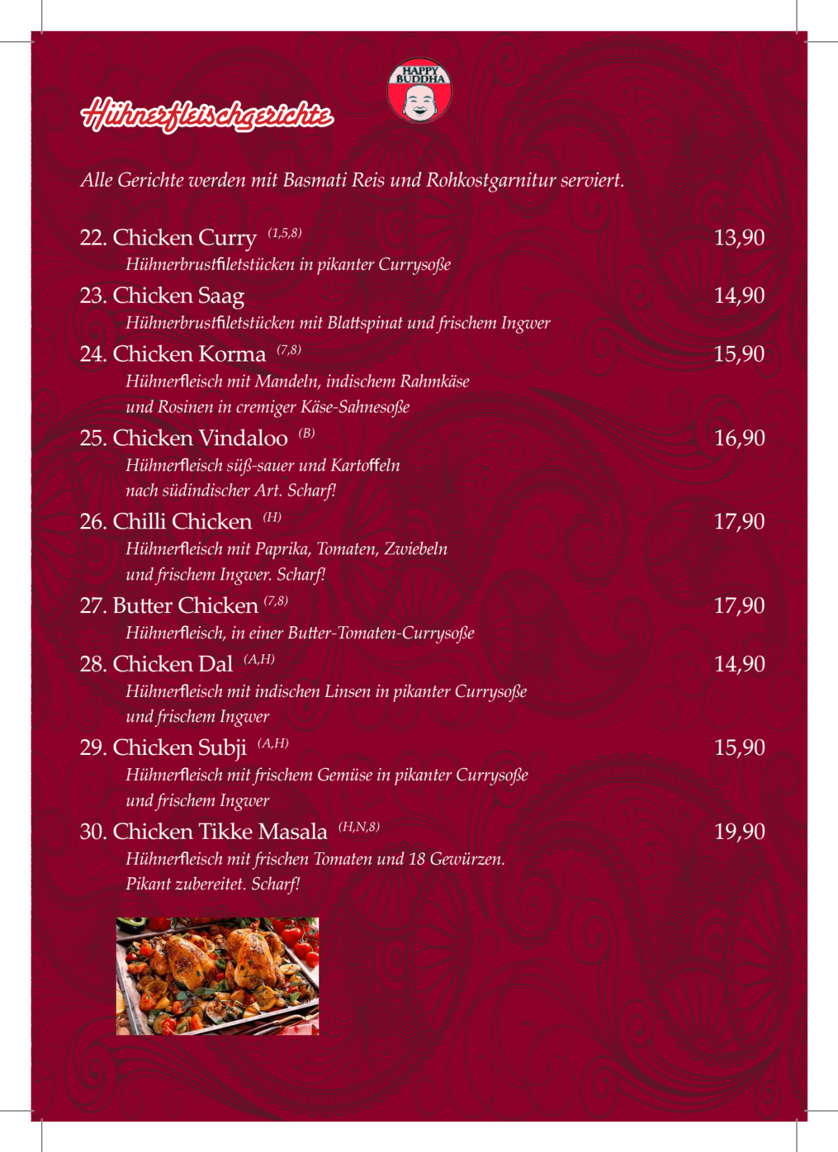 Menù completo e carta 2024 Happy Buddha a Berlino TheFork