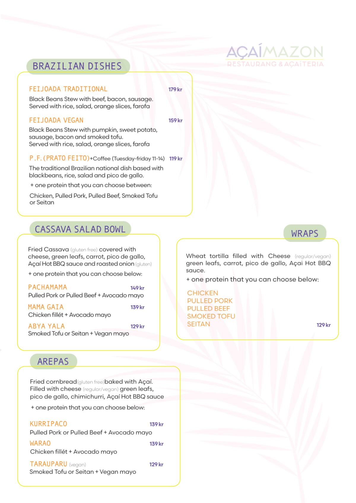 Açaímazon Café & Acaíteria menu