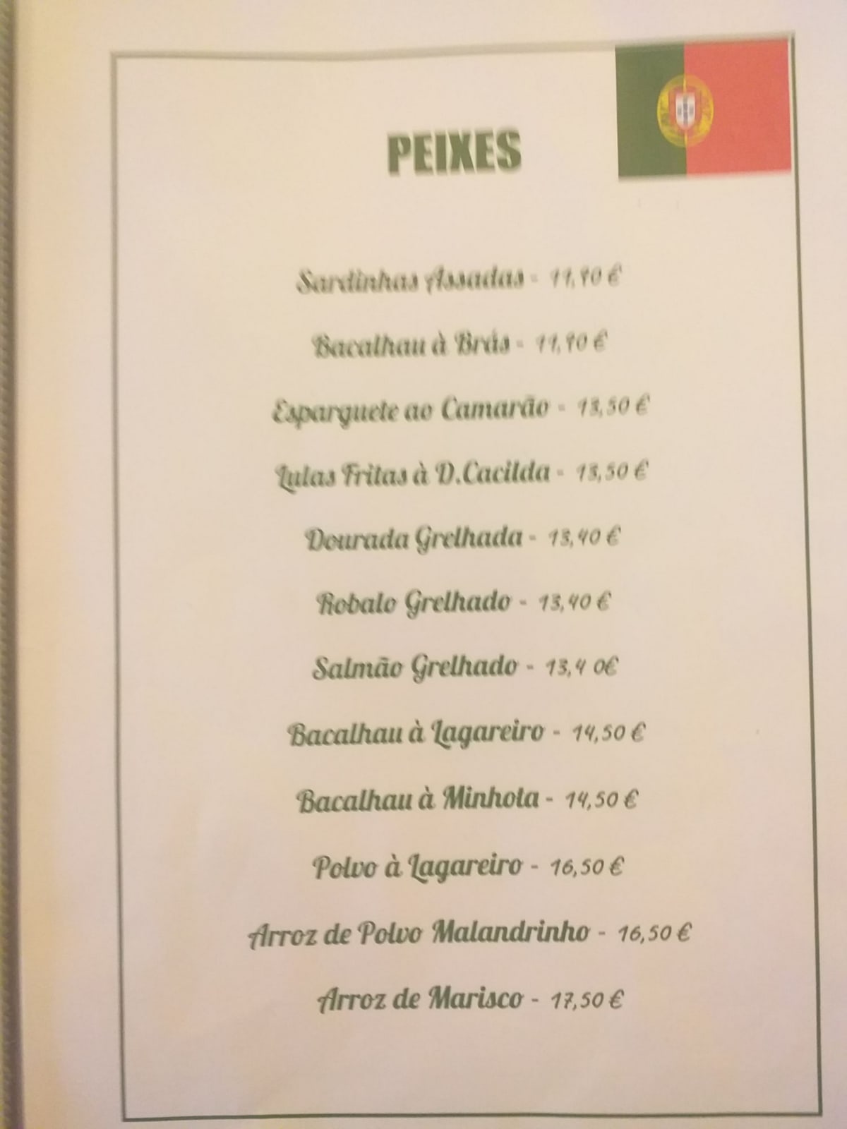 7Hills  menu