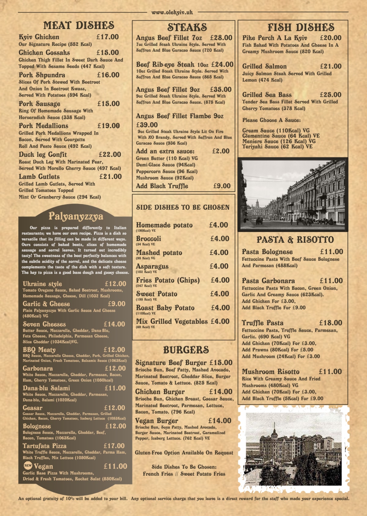 Menus 2024 Ole Kyiv in Chislehurst TheFork