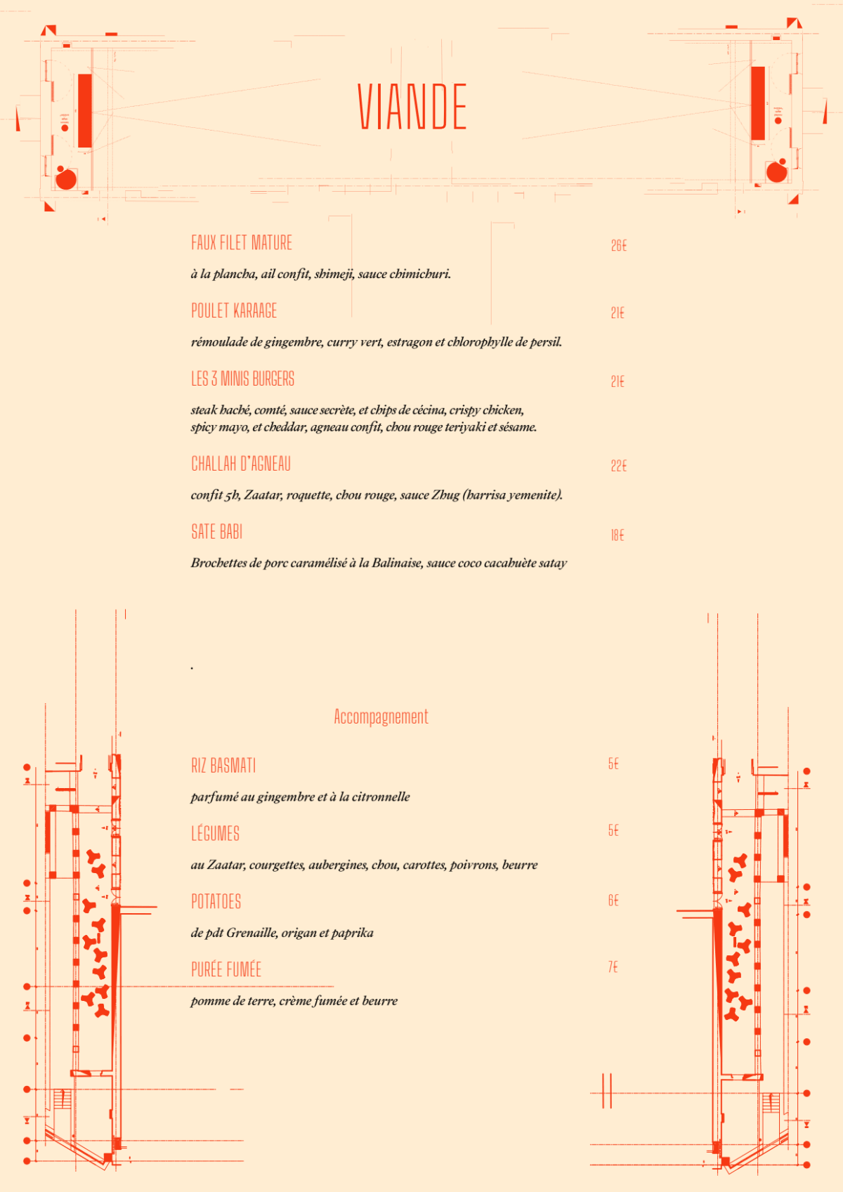 Café A menu