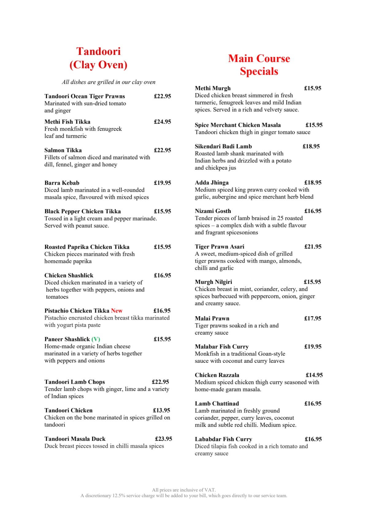 Menu 2024 Spice Merchant Beaconsfield in Beaconsfield TheFork