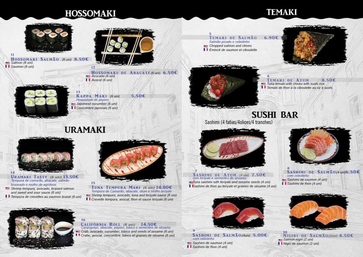 Tanuki Sushi Augusta menu