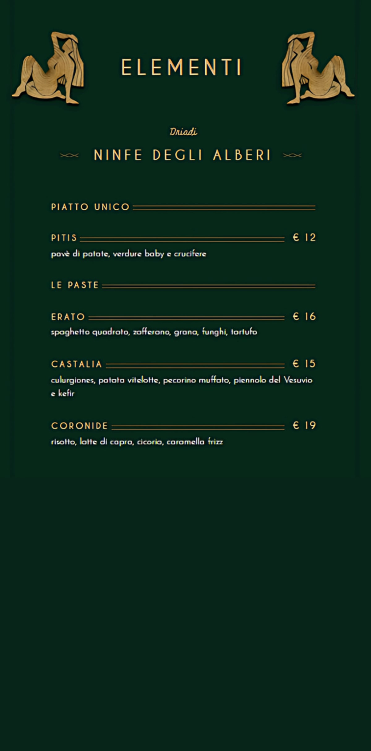 Ninfa Restaurant menu