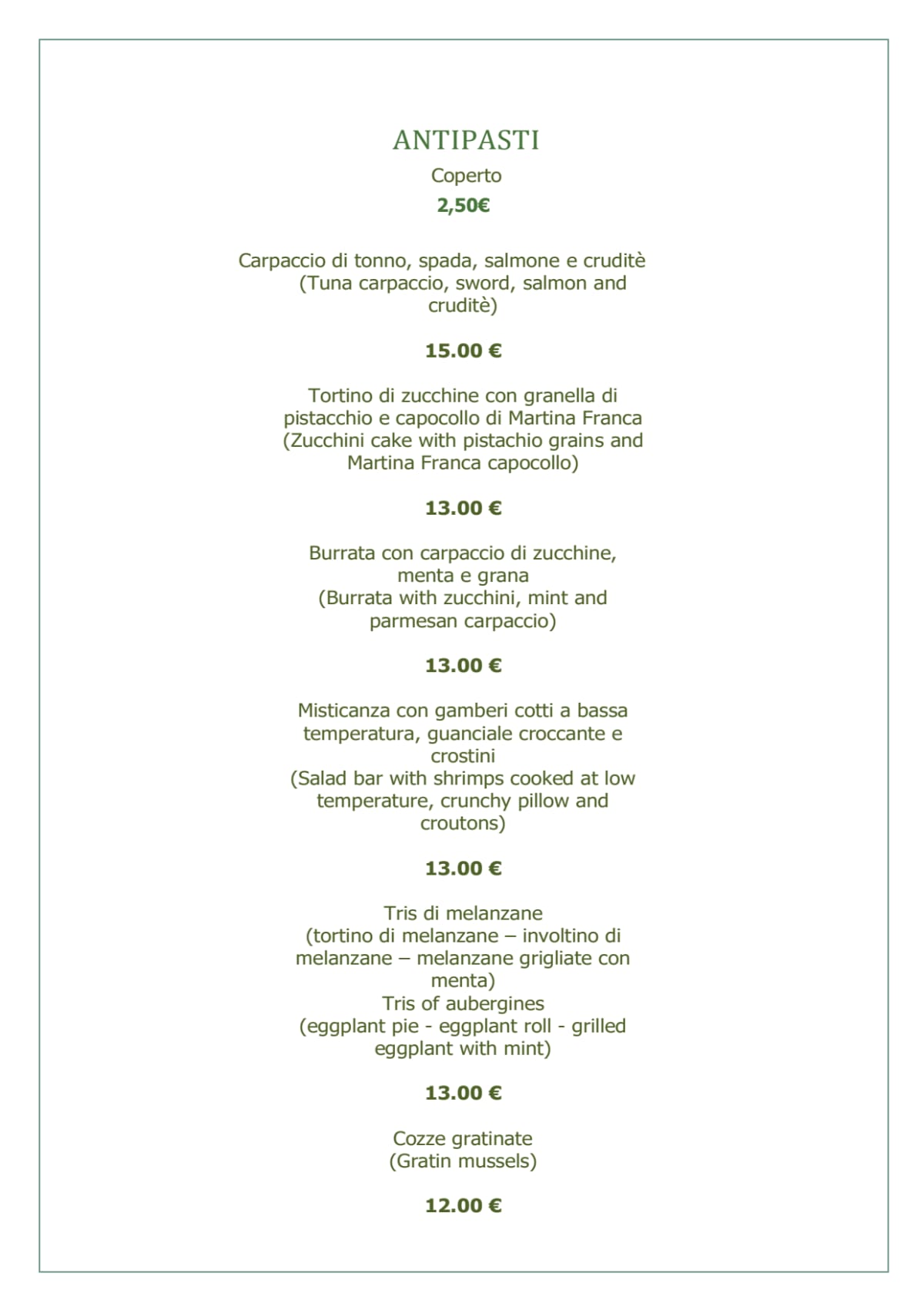 Carte et Menus 2024 Otus ristorante à Corigliano D'Otranto TheFork