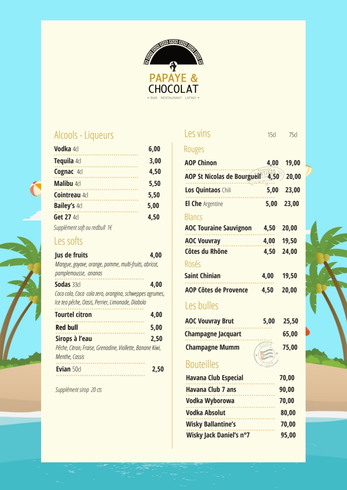 Carta y menù 2023 Actualizados Papaye et Chocolat en Tours TheFork