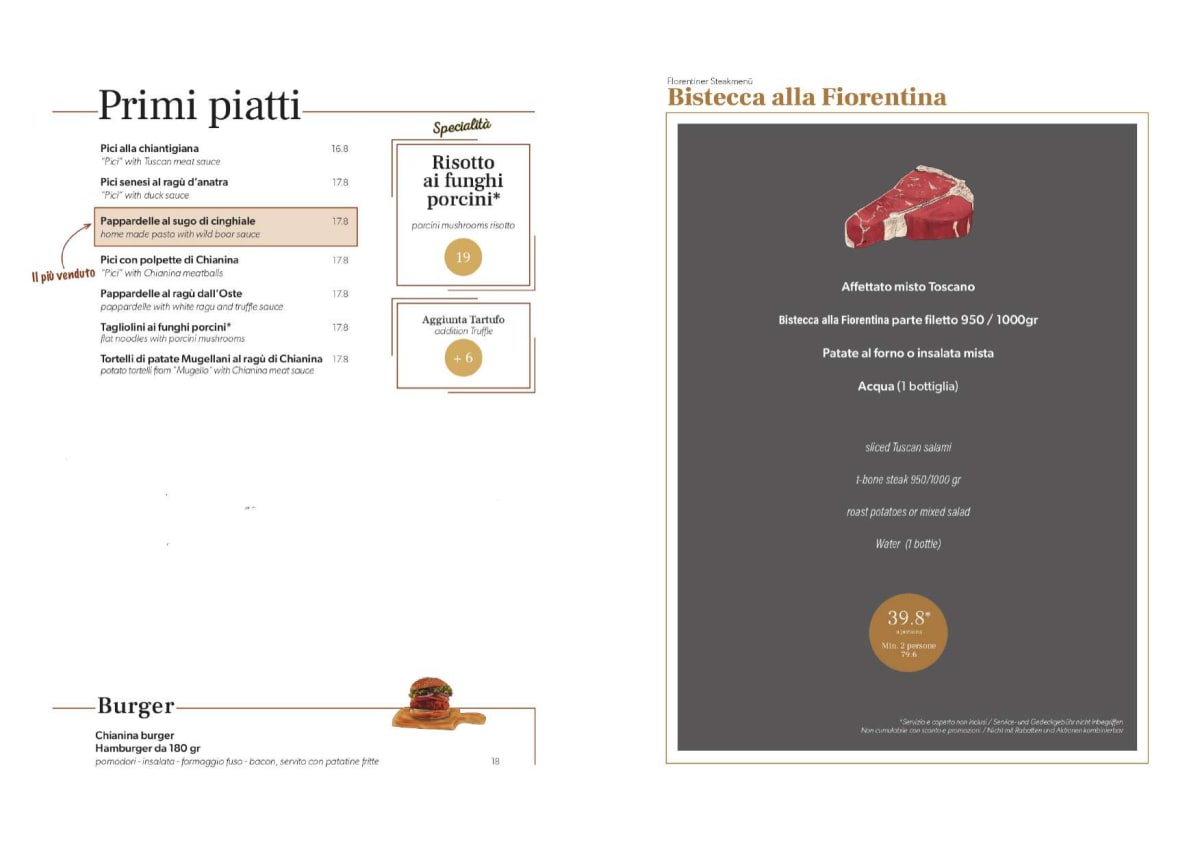Carte et Menus 2024 Trattoria Dall'Oste Jesolo à Lido di Jesolo