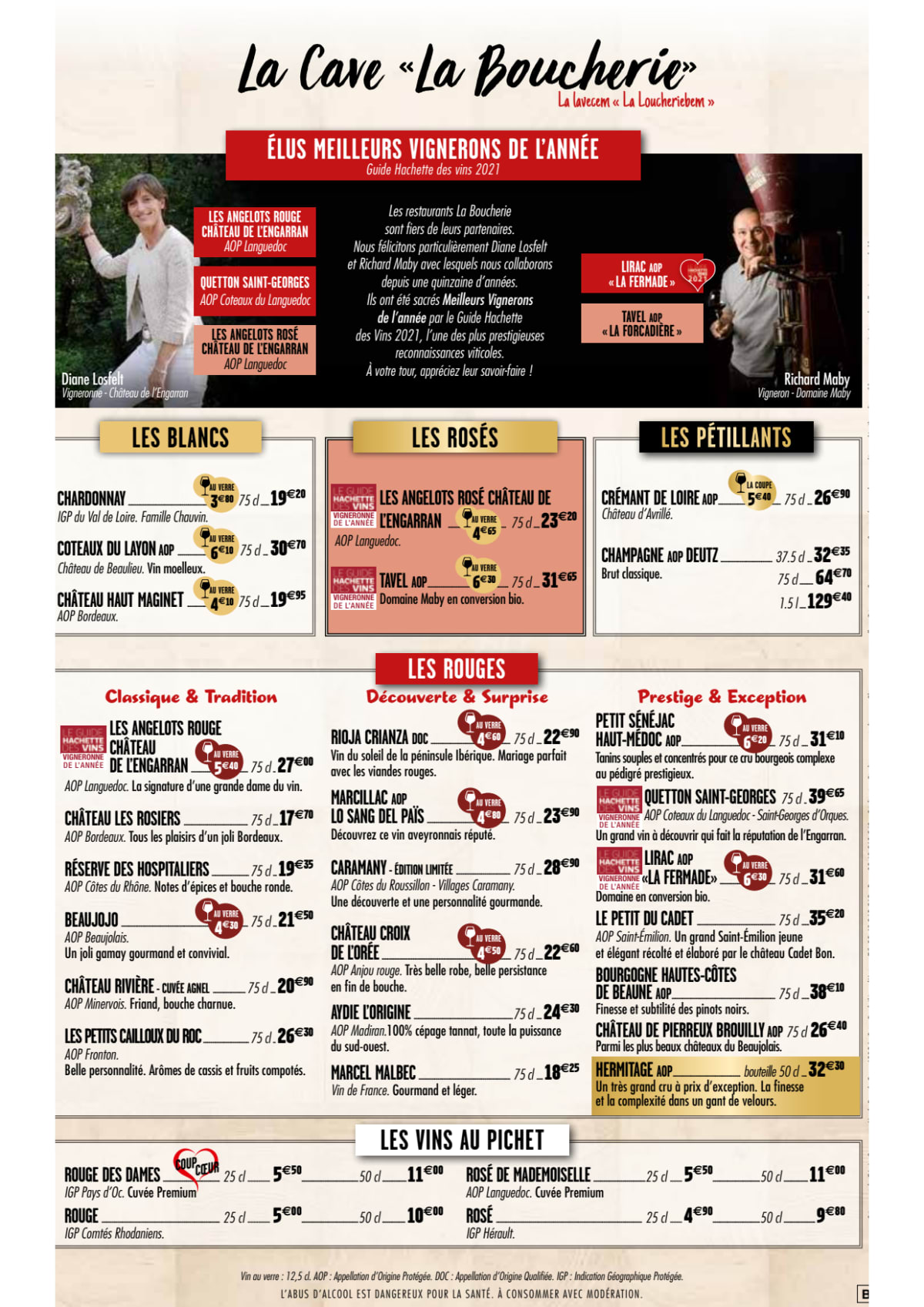 Carte et Menus 2024 La Boucherie Bordeaux Mériadeck à Bordeaux