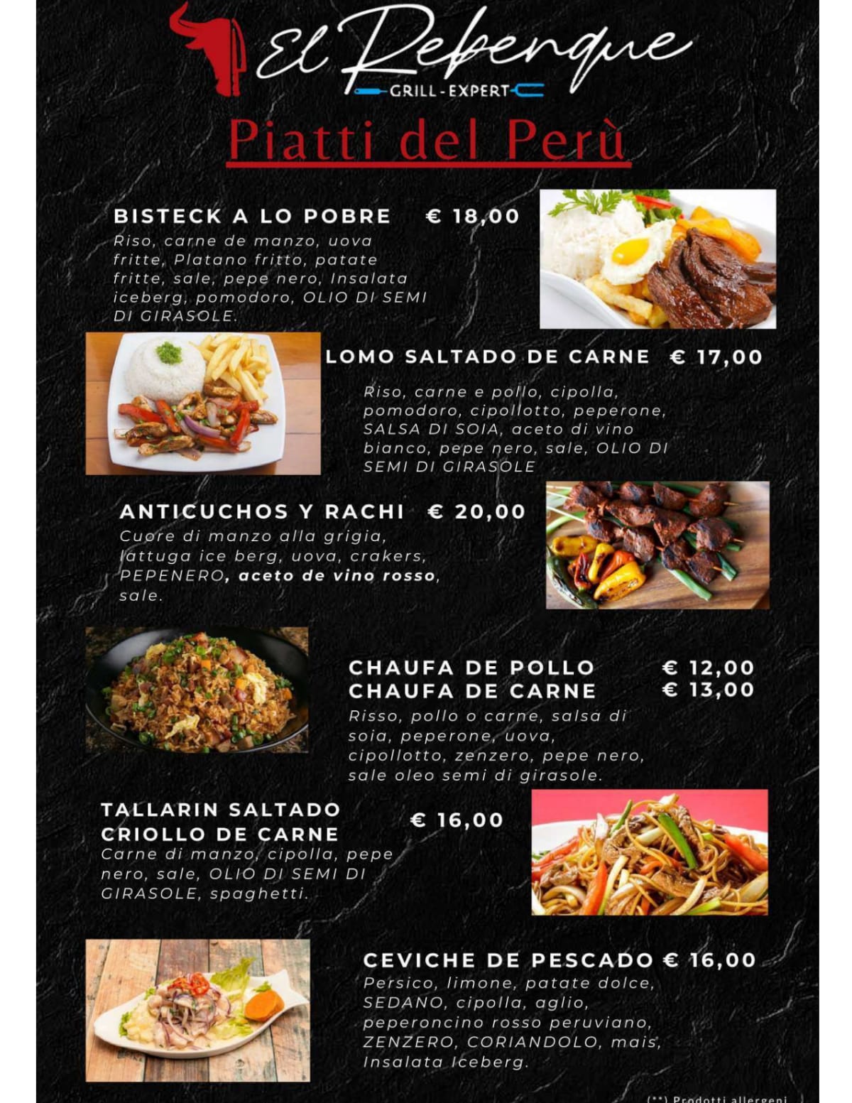 El Rebenque menu