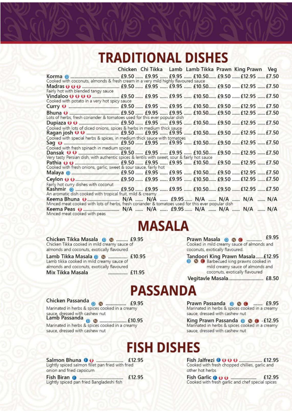 Menu 2024 Curry Chef in Reading TheFork