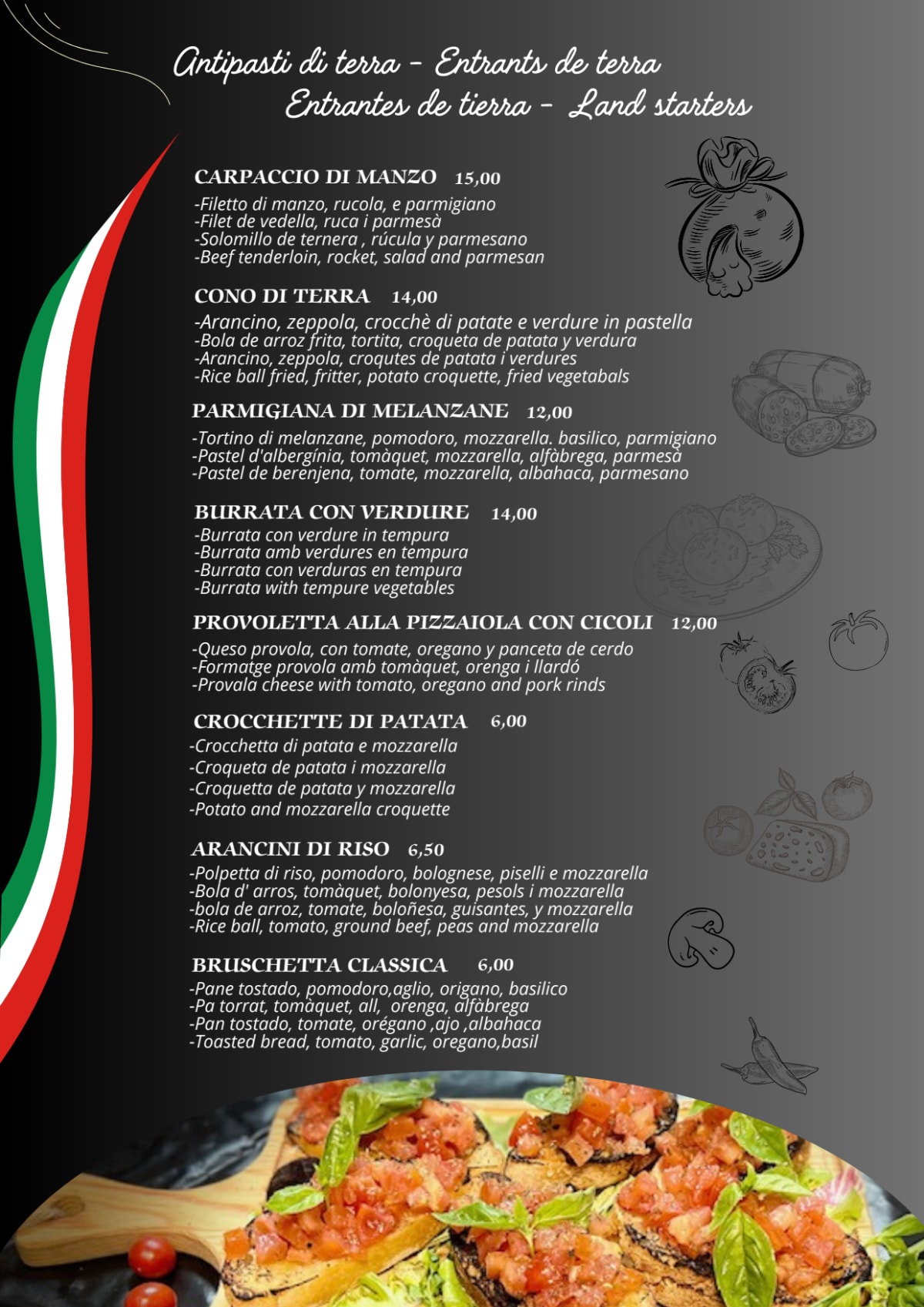 La Piazzetta GranVia menu