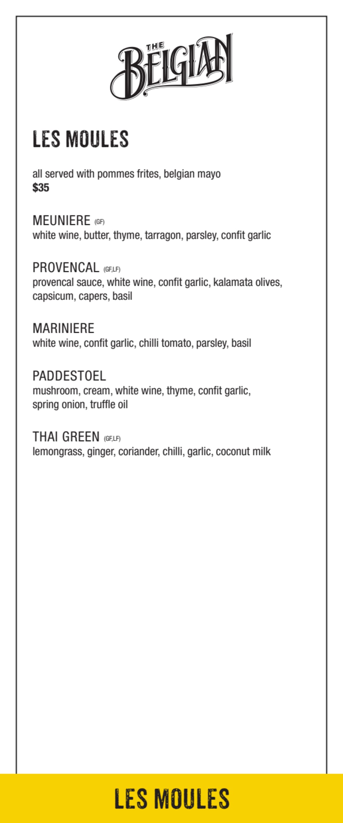 Menus 2023 Belgian Beer Cafe 'Oostende' in Adelaide (SA) TheFork