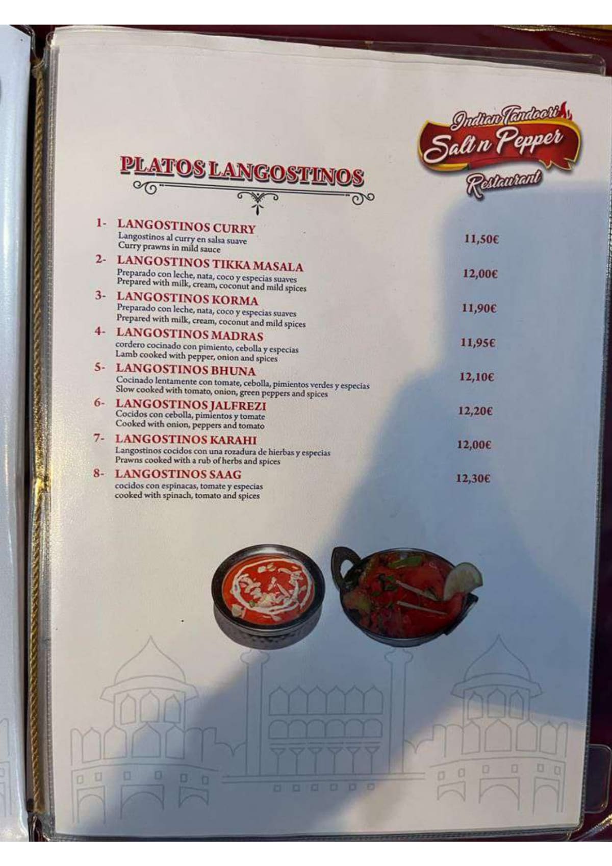 Menu 2024 Salt n' Pepper (Indian Tandoori ) em Sitges TheFork