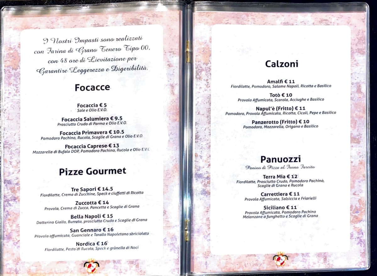 La taverna dei Goti menu