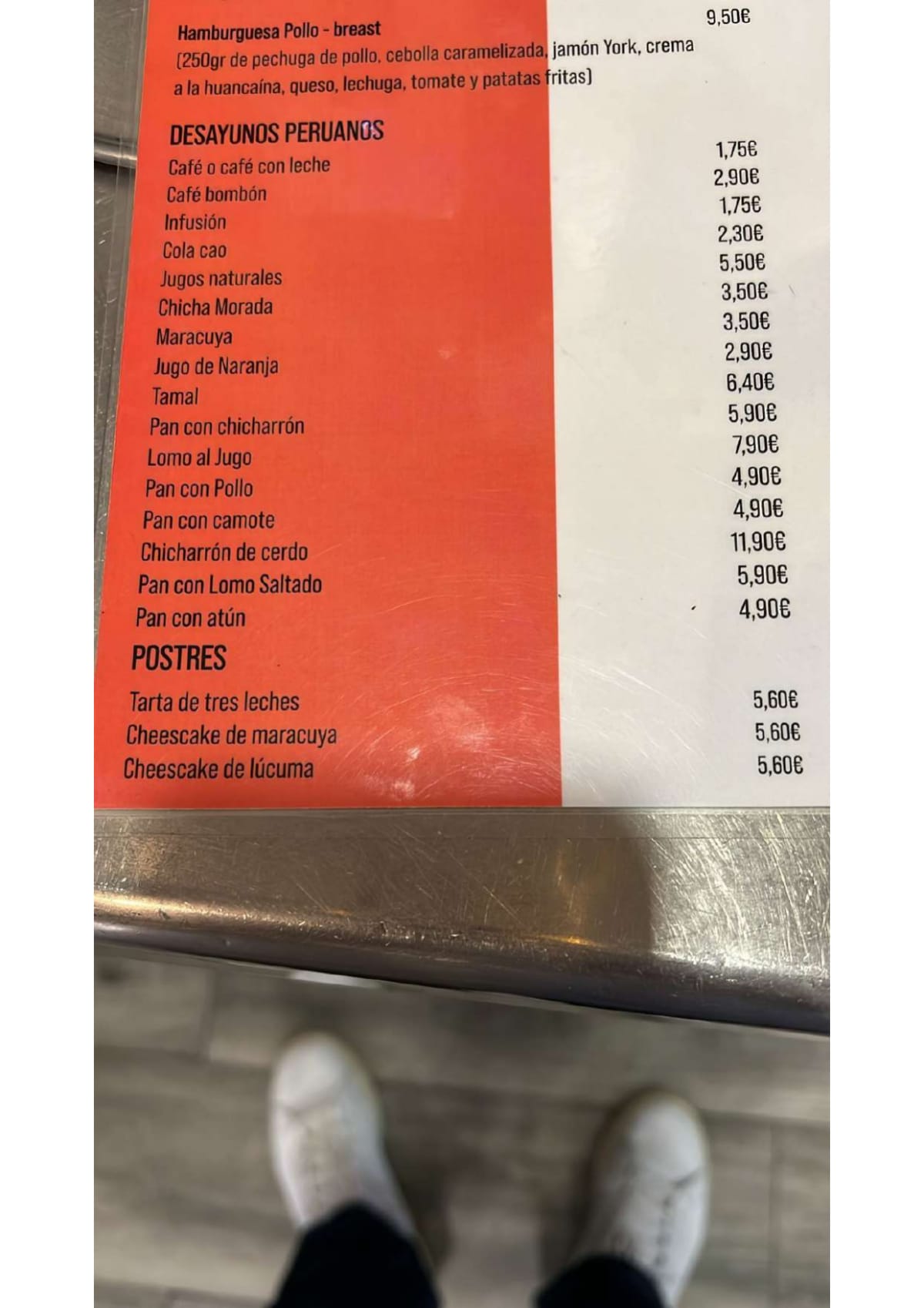 Jumbo menu