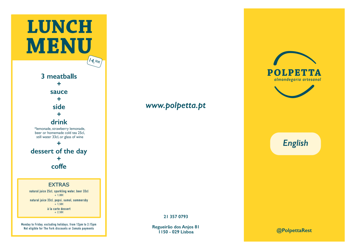 POLPETTA - Almondegaria Artesanal menu