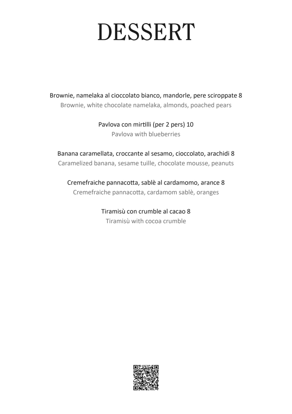 PRIMOPIANO Bistrot & Lounge by Porto Romano menu