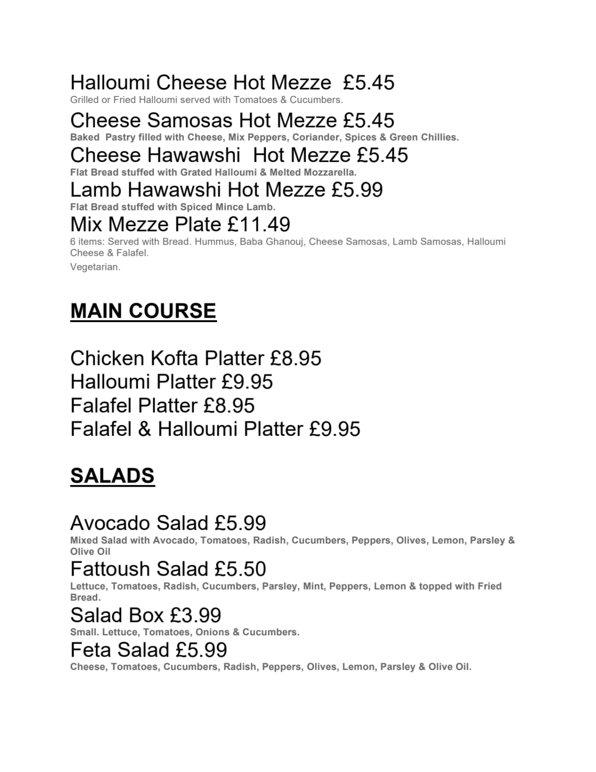 Carte et Menus 2024 Marsa Charcoal Grill à Kingston upon Thames TheFork