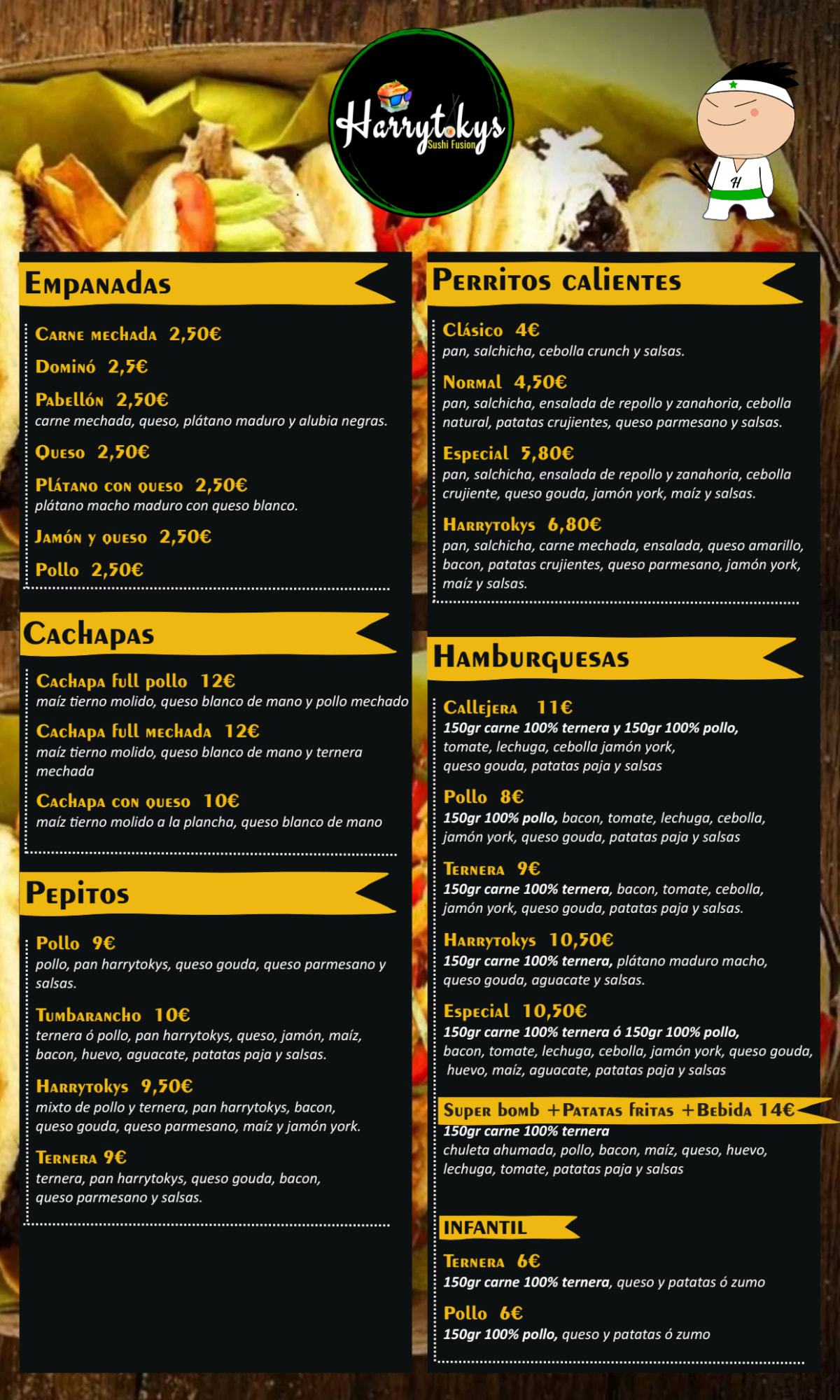 Harrytokys - Calle San Mario menu