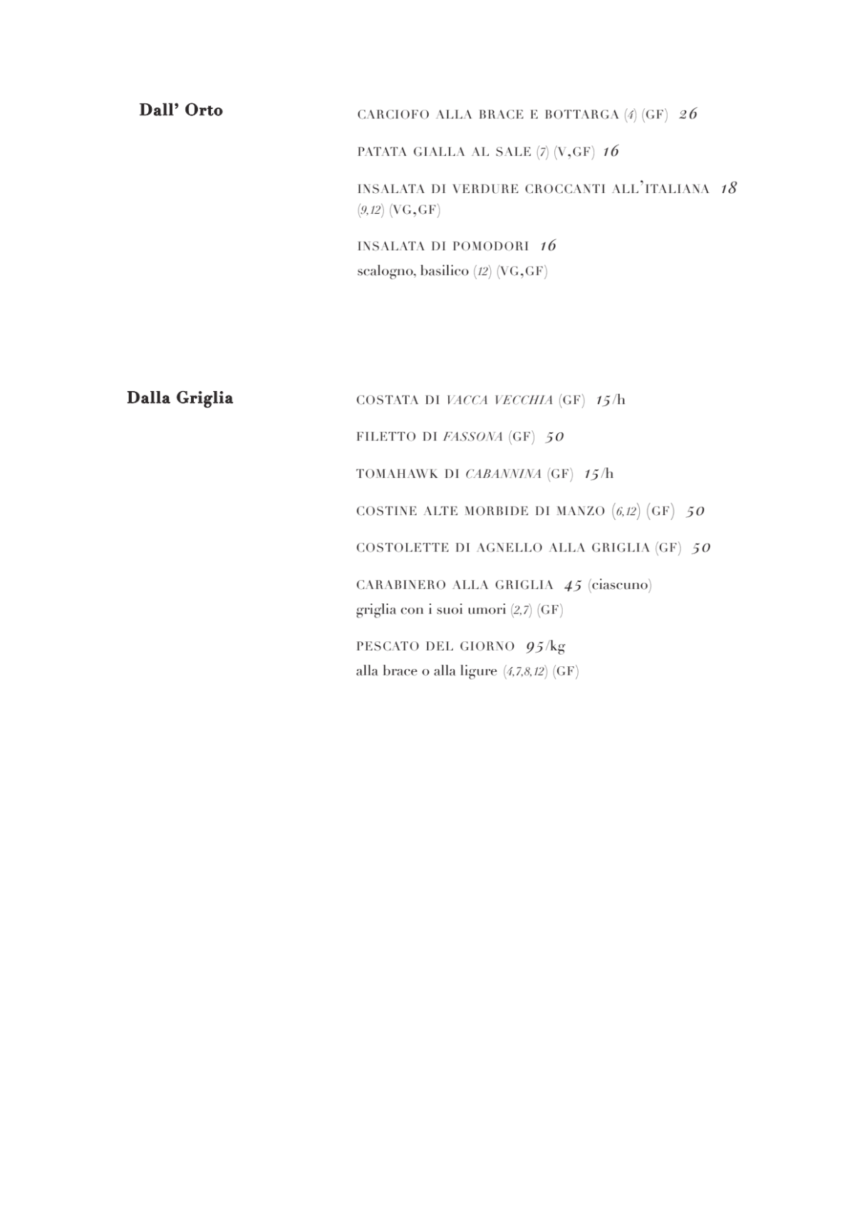 Menu 2024 - Splendido Grill in Portofino | TheFork