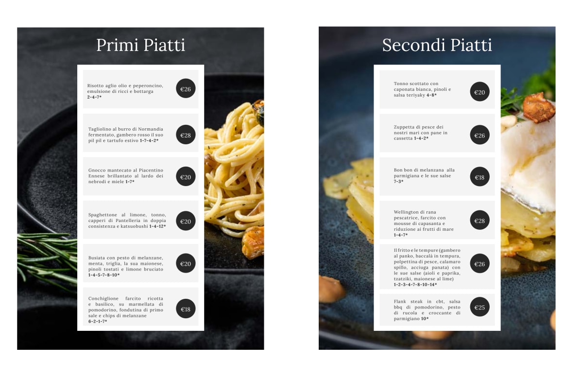 Menus 2024 Locanda Durante in Letojanni TheFork