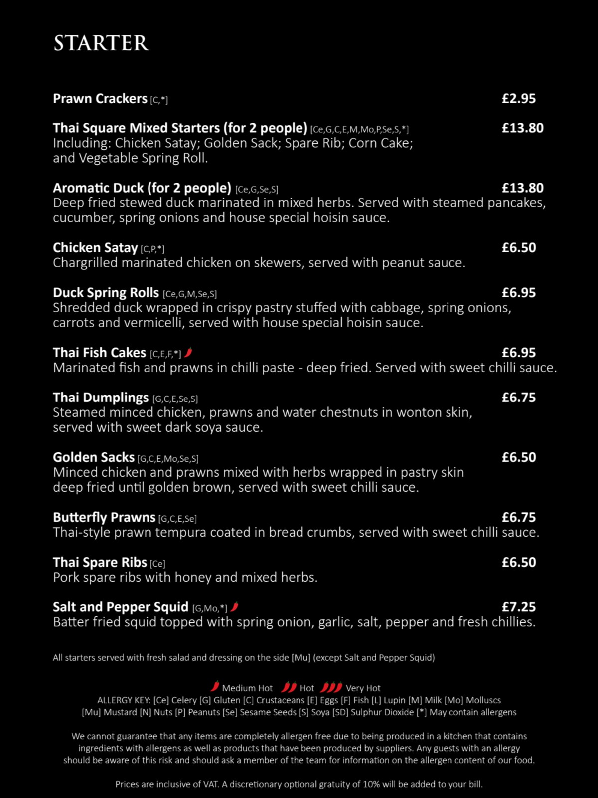 Carte et Menus 2023 - Thai Square Windsor à Windsor | TheFork